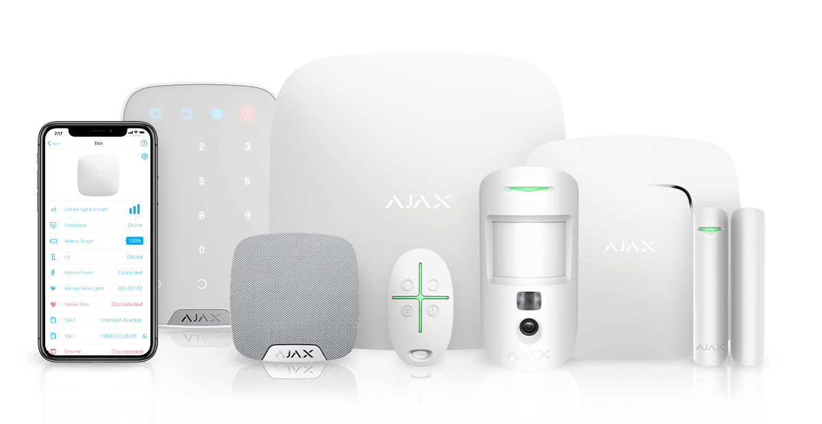 Elektronožec Ajax ponuda uredjaja - Sigurnosni alarmi sustavi