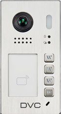 Vanjska pozivna jedinica sa 4. pozivne tipke i ugrađenim RFID čitačem za DVC hibridni (DH) sustav.